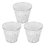 Cloth Lampshade Clip On Design Modern Barrel Fabric Lamp Shades for E14 Bulb Chandelier Wall Lamp 3pcs Silver