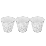 Cloth Lampshade Clip On Design Modern Barrel Fabric Lamp Shades for E14 Bulb Chandelier Wall Lamp 3pcs Silver - Close-Up Angle