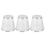 Cloth Lampshade Clip On Design Modern Barrel Fabric Lamp Shades for E14 Bulb Chandelier Wall Lamp 3pcs Silver