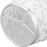 Cloth Lampshade Clip On Design Modern Barrel Fabric Lamp Shades for E14 Bulb Chandelier Wall Lamp 3pcs Silver