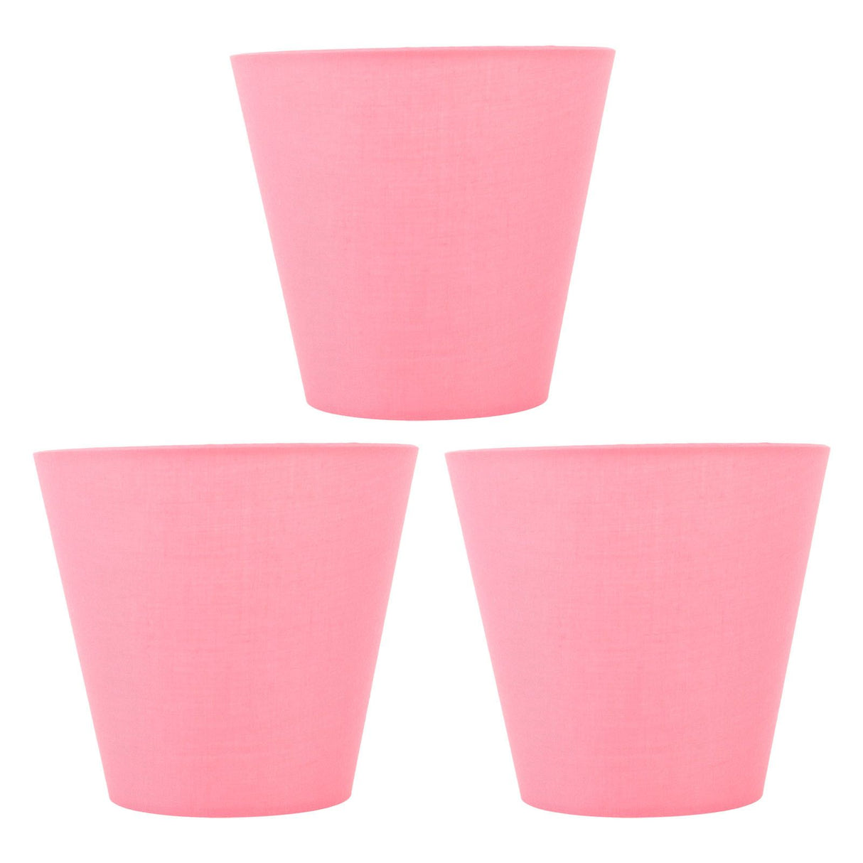 3pcs Cloth Fabric Lampshade Innovative E14 Intervention Type Modern Fabric Lampshade Dust Cover for Bedroom Bedside Pink