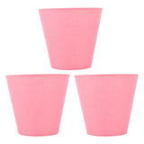 3pcs Cloth Fabric Lampshade Innovative E14 Intervention Type Modern Fabric Lampshade Dust Cover for Bedroom Bedside Pink