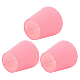 3pcs Cloth Fabric Lampshade Innovative E14 Intervention Type Modern Fabric Lampshade Dust Cover for Bedroom Bedside Pink