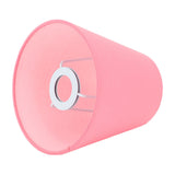 3pcs Cloth Fabric Lampshade Innovative E14 Intervention Type Modern Fabric Lampshade Dust Cover for Bedroom Bedside Pink
