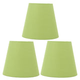 3pcs Cloth Fabric Lampshade Innovative E14 Intervention Type Modern Fabric Lampshade Dust Cover for Bedroom Bedside Pea Green