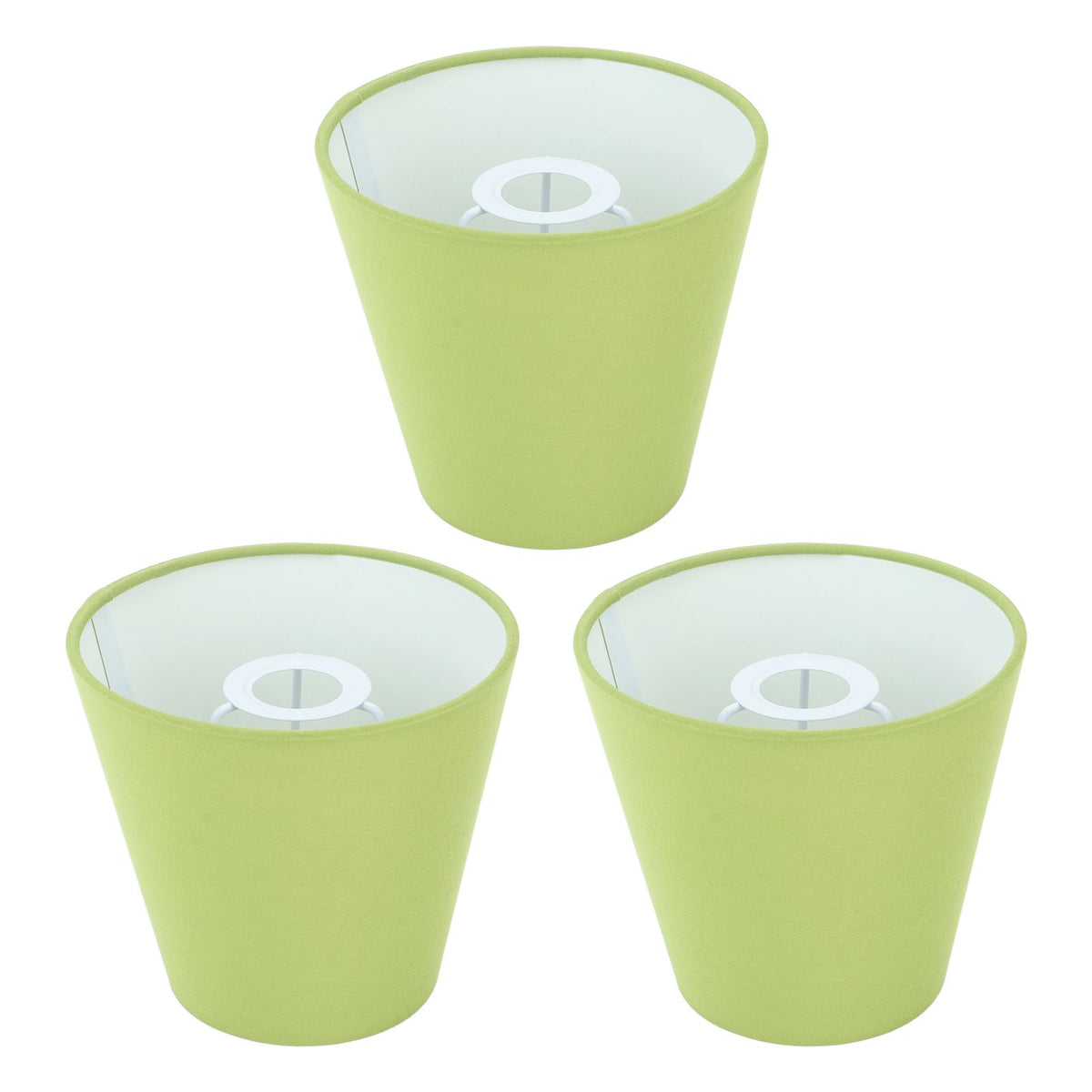 3pcs Cloth Fabric Lampshade Innovative E14 Intervention Type Modern Fabric Lampshade Dust Cover for Bedroom Bedside Pea Green