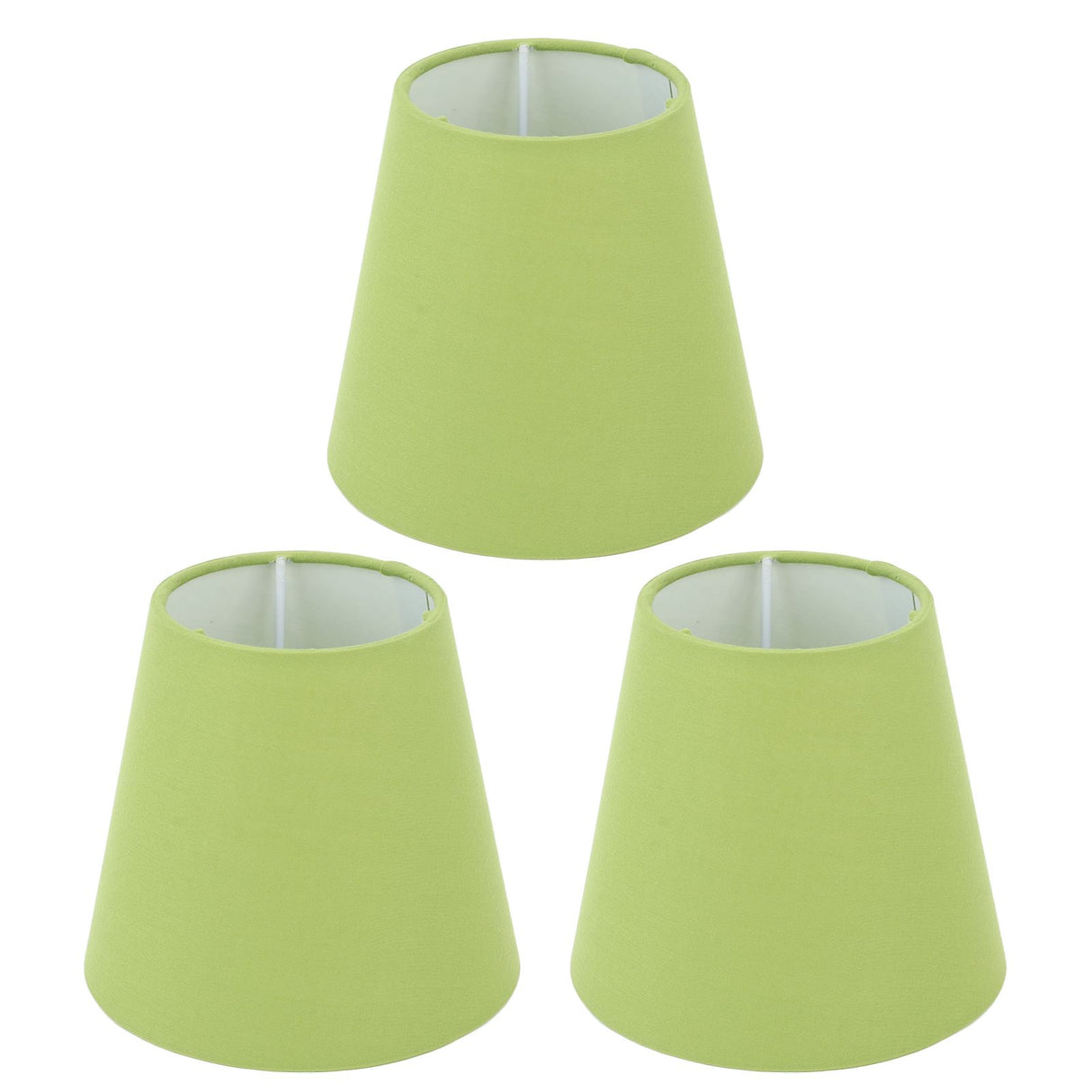 3pcs Cloth Fabric Lampshade Innovative E14 Intervention Type Modern Fabric Lampshade Dust Cover for Bedroom Bedside Pea Green