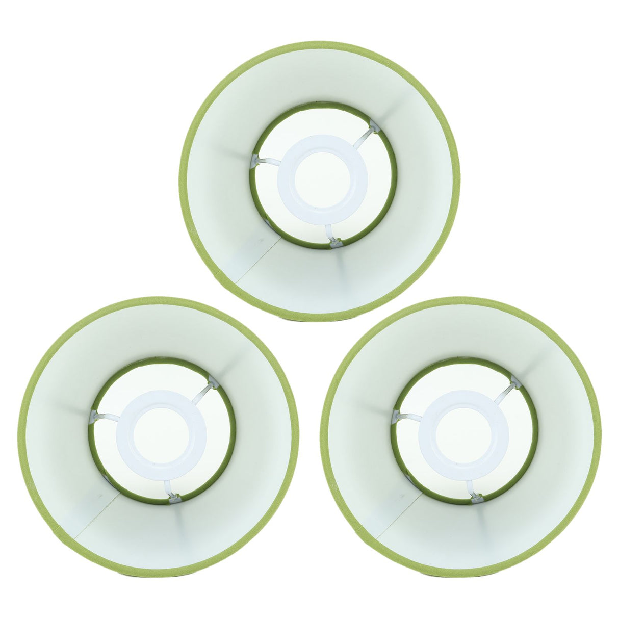 3pcs Cloth Fabric Lampshade Innovative E14 Intervention Type Modern Fabric Lampshade Dust Cover for Bedroom Bedside Pea Green
