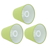 3pcs Cloth Fabric Lampshade Innovative E14 Intervention Type Modern Fabric Lampshade Dust Cover for Bedroom Bedside Pea Green