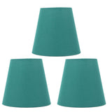 3pcs Cloth Fabric Lampshade Innovative E14 Intervention Type Modern Fabric Lampshade Dust Cover for Bedroom Bedside Dark Green