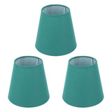 3pcs Cloth Fabric Lampshade Innovative E14 Intervention Type Modern Fabric Lampshade Dust Cover for Bedroom Bedside Dark Green - Top-Down View