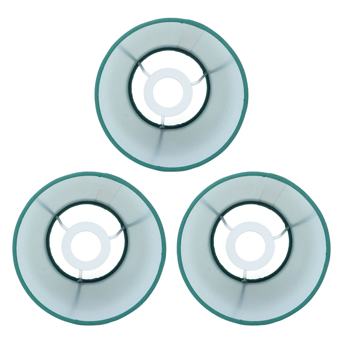 3pcs Cloth Fabric Lampshade Innovative E14 Intervention Type Modern Fabric Lampshade Dust Cover for Bedroom Bedside Dark Green