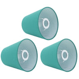 3pcs Cloth Fabric Lampshade Innovative E14 Intervention Type Modern Fabric Lampshade Dust Cover for Bedroom Bedside Dark Green - Close-Up Angle