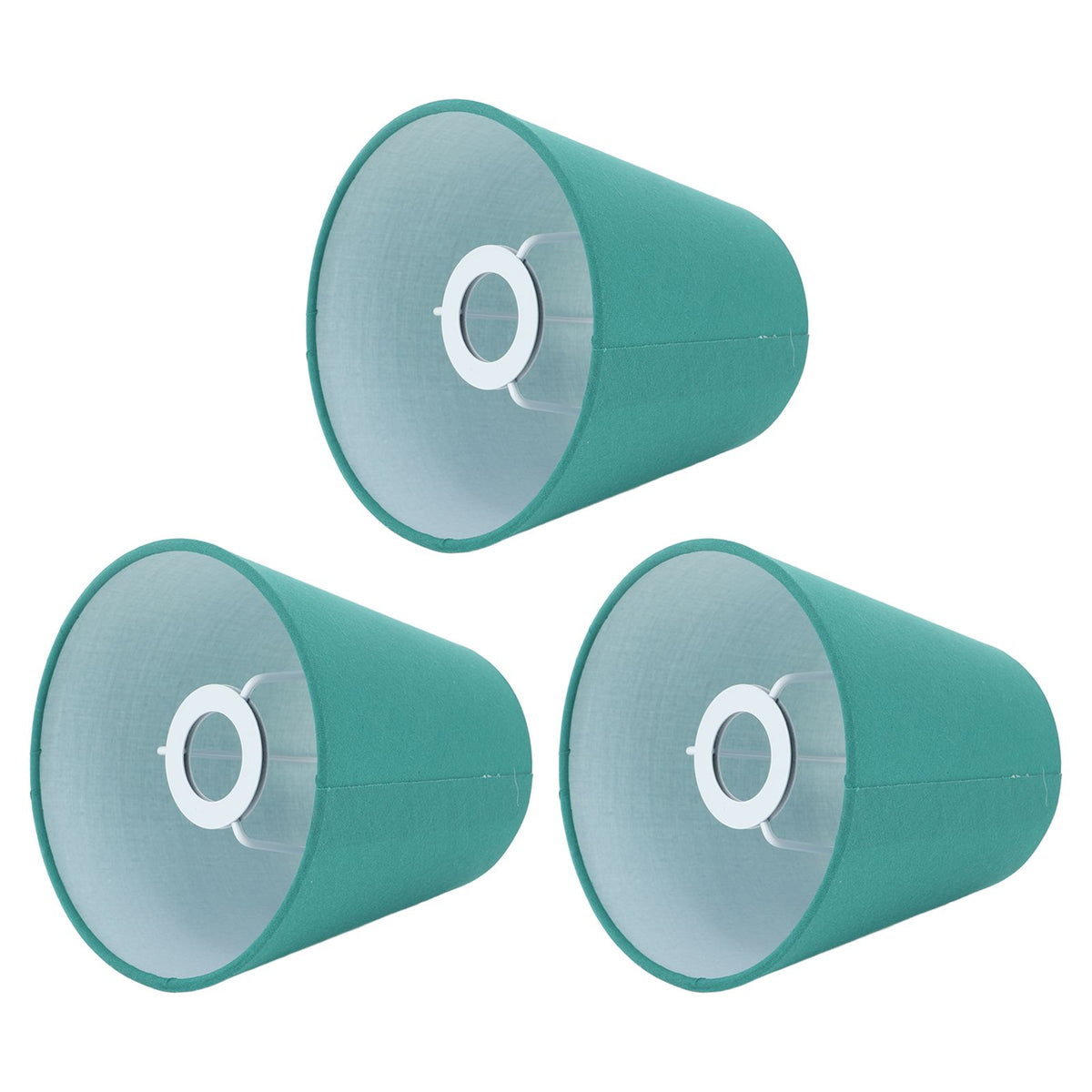 3pcs Cloth Fabric Lampshade Innovative E14 Intervention Type Modern Fabric Lampshade Dust Cover for Bedroom Bedside Dark Green