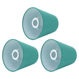 3pcs Cloth Fabric Lampshade Innovative E14 Intervention Type Modern Fabric Lampshade Dust Cover for Bedroom Bedside Dark Green