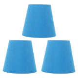 3pcs Cloth Fabric Lampshade Innovative E14 Intervention Type Modern Fabric Lampshade Dust Cover for Bedroom Bedside Retro Blue