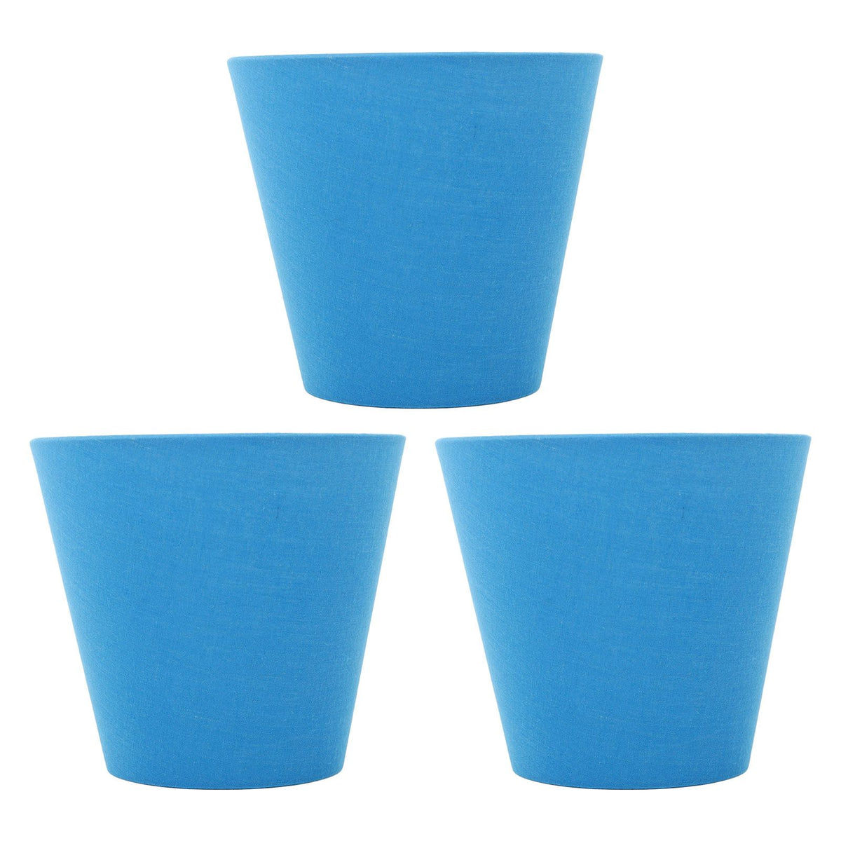 3pcs Cloth Fabric Lampshade Innovative E14 Intervention Type Modern Fabric Lampshade Dust Cover for Bedroom Bedside Retro Blue