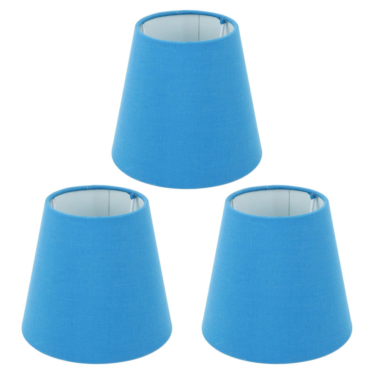 3pcs Cloth Fabric Lampshade Innovative E14 Intervention Type Modern Fabric Lampshade Dust Cover for Bedroom Bedside Retro Blue
