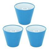 3pcs Cloth Fabric Lampshade Innovative E14 Intervention Type Modern Fabric Lampshade Dust Cover for Bedroom Bedside Retro Blue