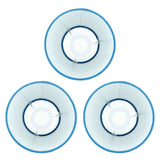 3pcs Cloth Fabric Lampshade Innovative E14 Intervention Type Modern Fabric Lampshade Dust Cover for Bedroom Bedside Retro Blue - Rear View