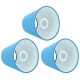 3pcs Cloth Fabric Lampshade Innovative E14 Intervention Type Modern Fabric Lampshade Dust Cover for Bedroom Bedside Retro Blue - Close-Up Angle
