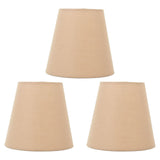 3pcs Cloth Fabric Lampshade Innovative E14 Intervention Type Modern Fabric Lampshade Dust Cover for Bedroom Bedside Khaki