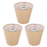 3pcs Cloth Fabric Lampshade Innovative E14 Intervention Type Modern Fabric Lampshade Dust Cover for Bedroom Bedside Khaki