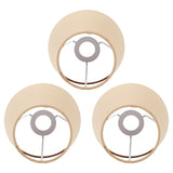 3pcs Cloth Fabric Lampshade Innovative E14 Intervention Type Modern Fabric Lampshade Dust Cover for Bedroom Bedside Khaki - Top-Down View