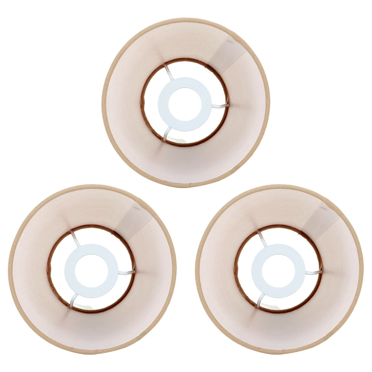 3pcs Cloth Fabric Lampshade Innovative E14 Intervention Type Modern Fabric Lampshade Dust Cover for Bedroom Bedside Khaki