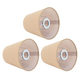 3pcs Cloth Fabric Lampshade Innovative E14 Intervention Type Modern Fabric Lampshade Dust Cover for Bedroom Bedside Khaki