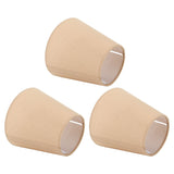 3pcs Cloth Fabric Lampshade Innovative E14 Intervention Type Modern Fabric Lampshade Dust Cover for Bedroom Bedside Khaki