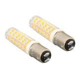 2pcs BA15D Led Bulbs Dimmable 6W Double Contact DC Bayonet Base 540LM 76 LED Warm Light 60W Halogen Bulbs Equivalent 100‑130V