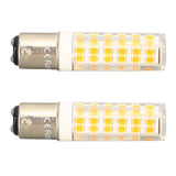 2pcs BA15D Led Bulbs Dimmable 6W Double Contact DC Bayonet Base 540LM 76 LED Warm Light 60W Halogen Bulbs Equivalent 100‑130V - 45-Degree Angle