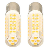 2pcs BA15D Led Bulbs Dimmable 6W Double Contact DC Bayonet Base 540LM 76 LED Warm Light 60W Halogen Bulbs Equivalent 100‑130V