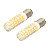 2pcs BA15D Led Bulbs Dimmable 6W Double Contact DC Bayonet Base 540LM 76 LED Warm Light 60W Halogen Bulbs Equivalent 100‑130V