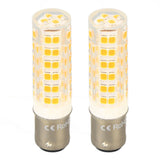 2pcs BA15D Led Bulbs Dimmable 6W Double Contact DC Bayonet Base 540LM 76 LED Warm Light 60W Halogen Bulbs Equivalent 100‑130V - Extra Image