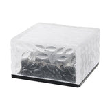 Solar Glass Brick Light ABS LED Waterproof In Ground Buried Ice Brick Landscape Lamp for Outdoor Yard Garden Lawn Blue Light