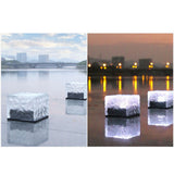 Solar Glass Brick Light ABS LED Waterproof In Ground Buried Ice Brick Landscape Lamp for Outdoor Yard Garden Lawn Blue Light - Close-Up Angle