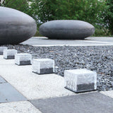 Solar Glass Brick Light ABS LED Waterproof In Ground Buried Ice Brick Landscape Lamp for Outdoor Yard Garden Lawn Blue Light - Low Angle