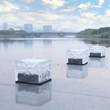 Solar Glass Brick Light ABS LED Waterproof In Ground Buried Ice Brick Landscape Lamp for Outdoor Yard Garden Lawn Blue Light - Extra Image