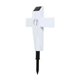 Solar Powered LED Cross Lights Graveside Memorial Headstone Stake Garden Grave Marker for Grave Decorations - Side View