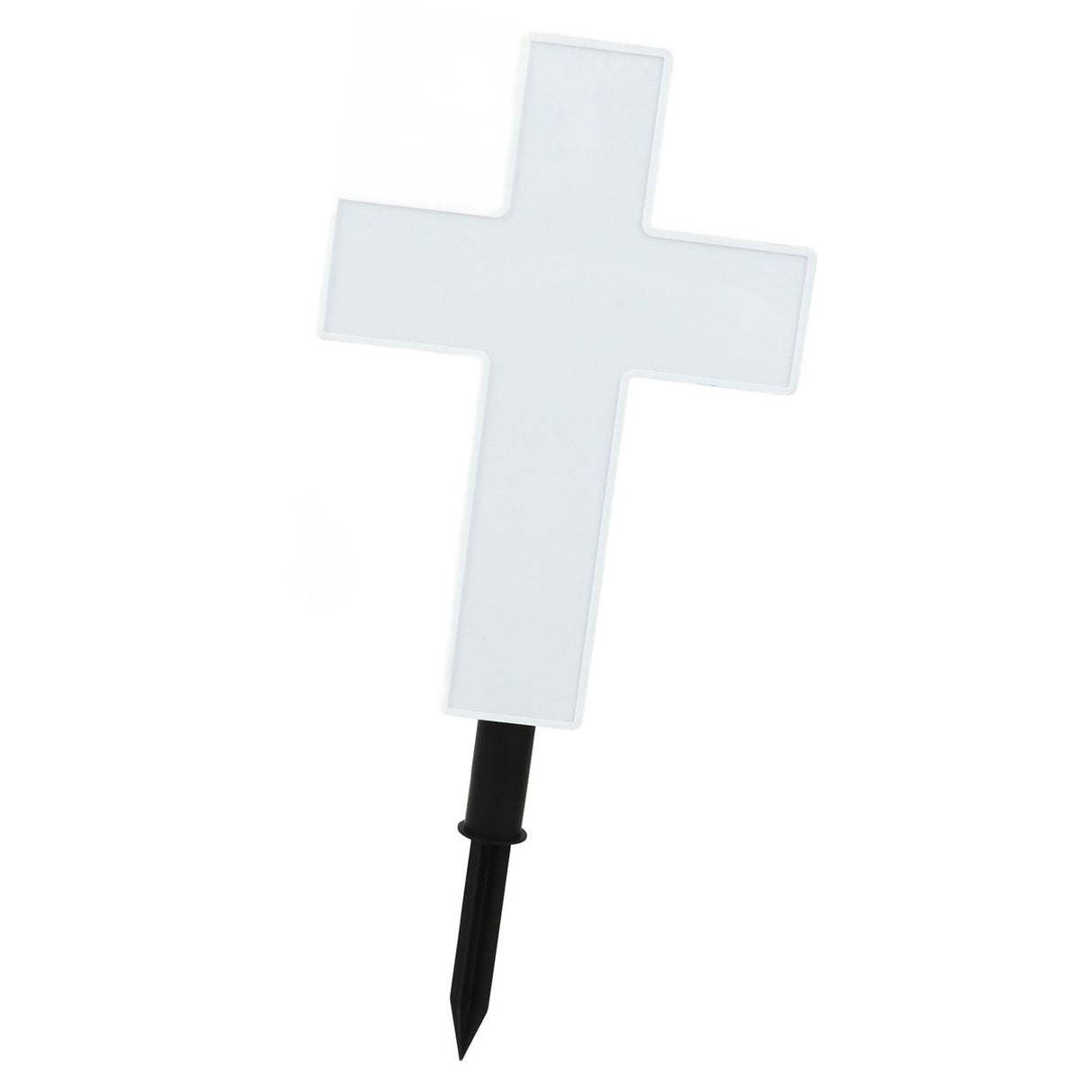 Solar Powered LED Cross Lights Graveside Memorial Headstone Stake Garden Grave Marker for Grave Decorations