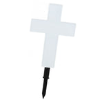 Solar Powered LED Cross Lights Graveside Memorial Headstone Stake Garden Grave Marker for Grave Decorations