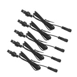 5 Pcs 3.3ft Deck Light Extension Cable 2 Pin IP67 Waterproof Extension Cord Male Female Connector for Outdoor - Side View
