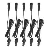 5 Pcs 3.3ft Deck Light Extension Cable 2 Pin IP67 Waterproof Extension Cord Male Female Connector for Outdoor