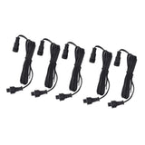 5pcs 4.9ft Deck Light Extension Cable IP67 Waterproof Extension Cord with Male and Female 3Pin Connectors for Outdoor - Side View