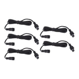 5pcs 4.9ft Deck Light Extension Cable IP67 Waterproof Extension Cord with Male and Female 3Pin Connectors for Outdoor - Close-Up Angle