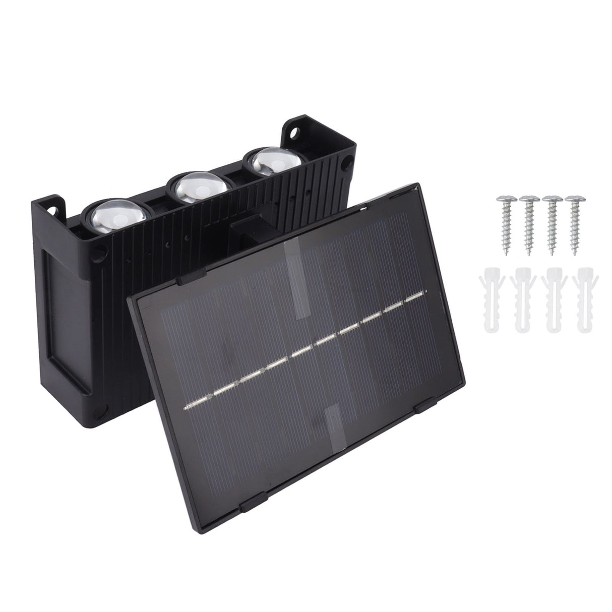 Solar Outdoor Lights Waterproof 6 LED Bulbs Ambient Outdoor Wall Lamp for Garden Patio Courtyard Terrace Indoor RGB