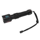 Rechargeable LED Flashlights 10000LM 5 Modes Super Bright Waterproof Flashlights with Fluorescent Strip for Emergency - Low Angle