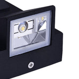 Outdoor Wall Light Plastic Housings Dual Head Exterior Wall Lamp with Up and Down Sconces 6000k White Light - Low Angle